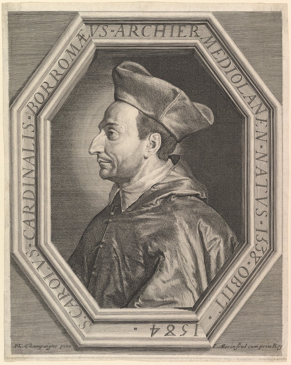 San Carlo Borromeo, cardinale e arcivescovo di Milano da Jean Morin