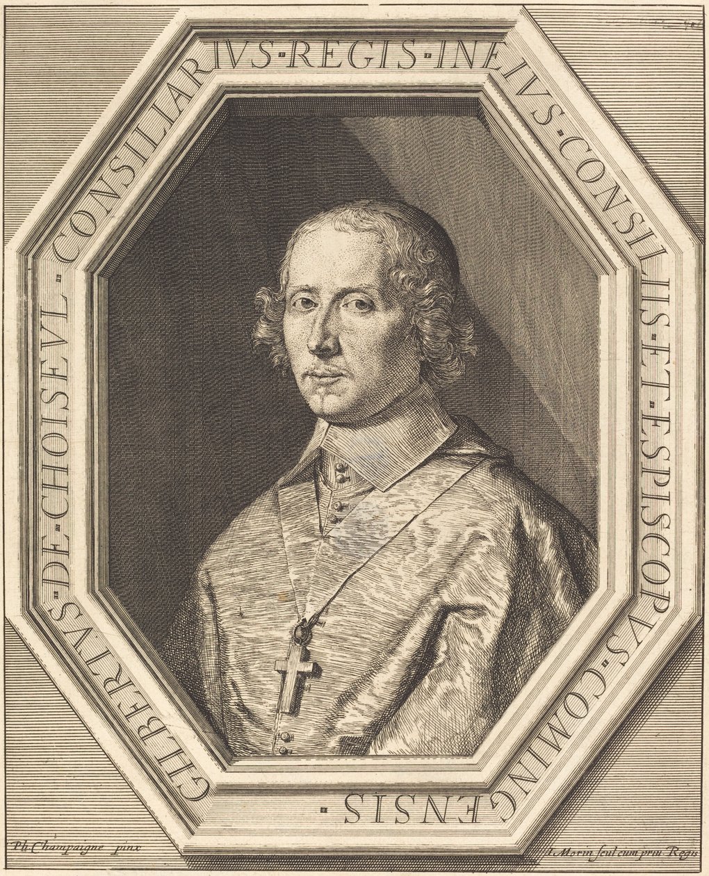 Gilbert de Choiseul du Plessis Praslin da Jean Morin after Philippe de Champaigne
