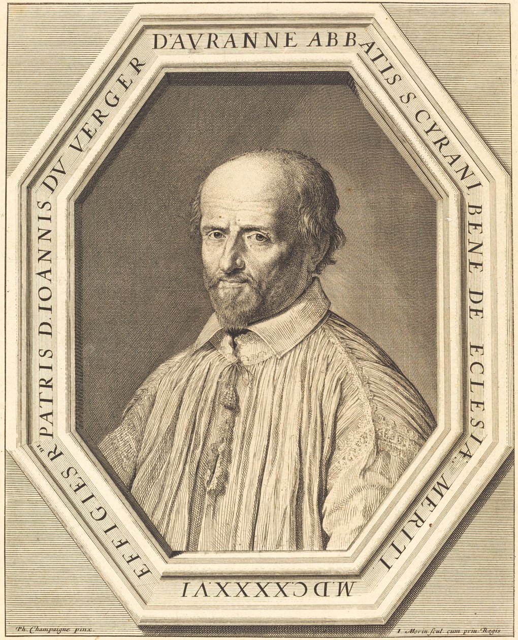 Jean Verger de Hauranne da Jean Morin after Philippe de Champaigne