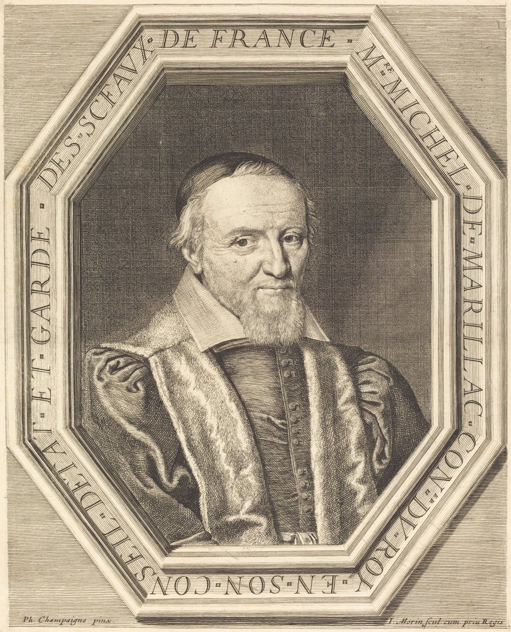 Michel de Marillac da Jean Morin after Philippe de Champaigne