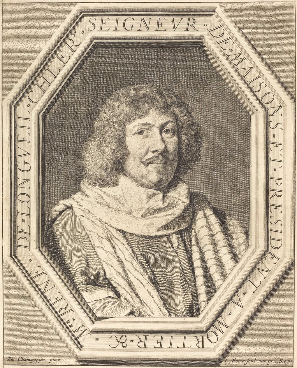 Rene de Longueil, marchese di Maisons da Jean Morin after Philippe de Champaigne
