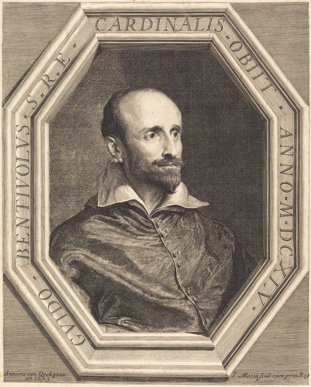 Cardinale Guido Bentivoglio da Jean Morin, after Sir Anthony van Dyck