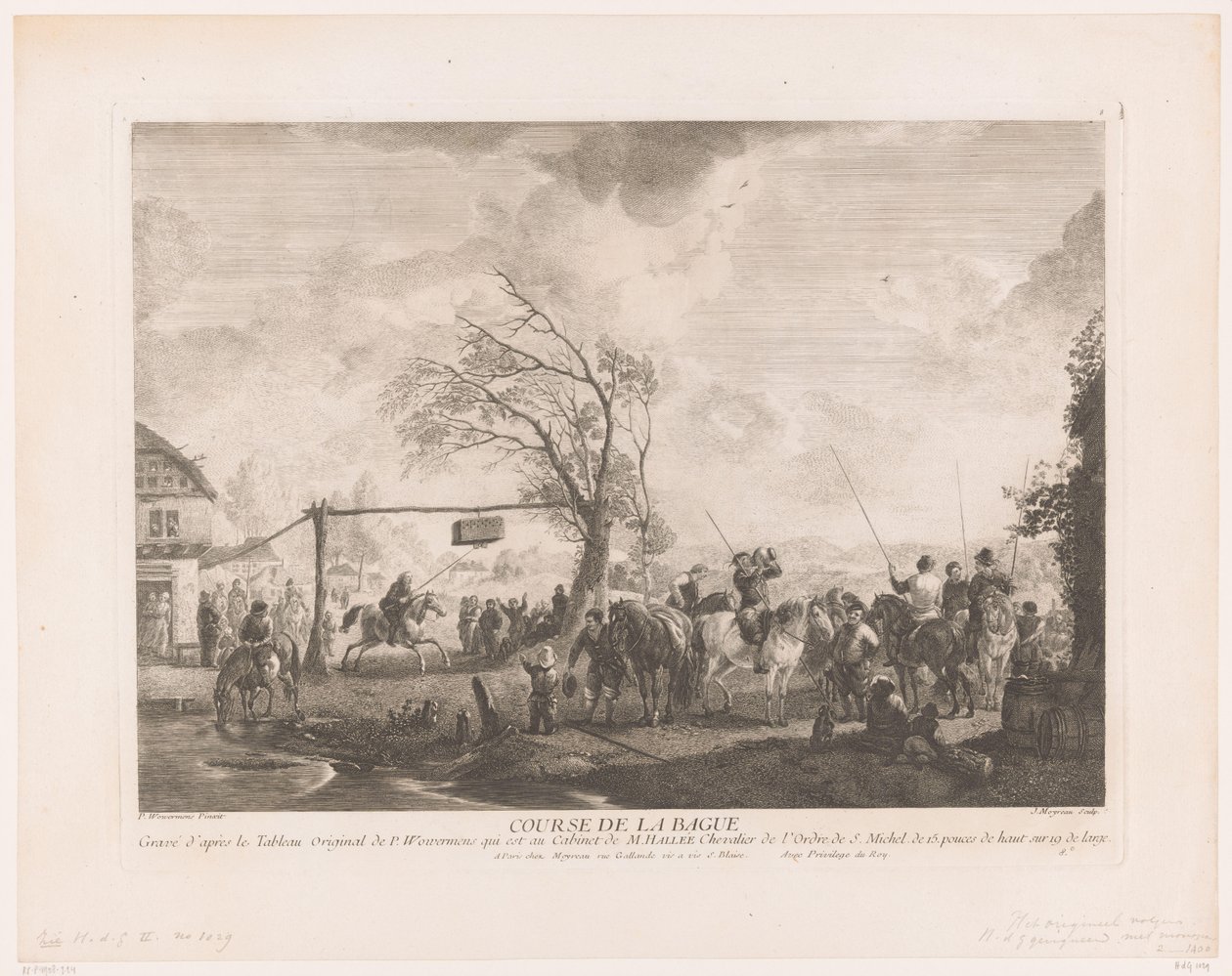 Giostra presso una locanda di campagna da Jean Moyreau