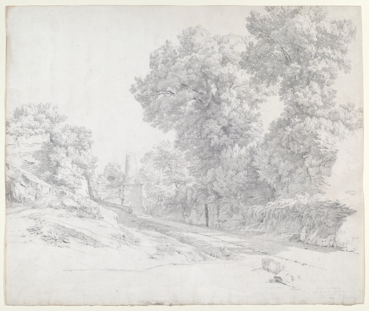 Querce lungo la Via Appia vicino ad Albano da Jean Paul Flandrin