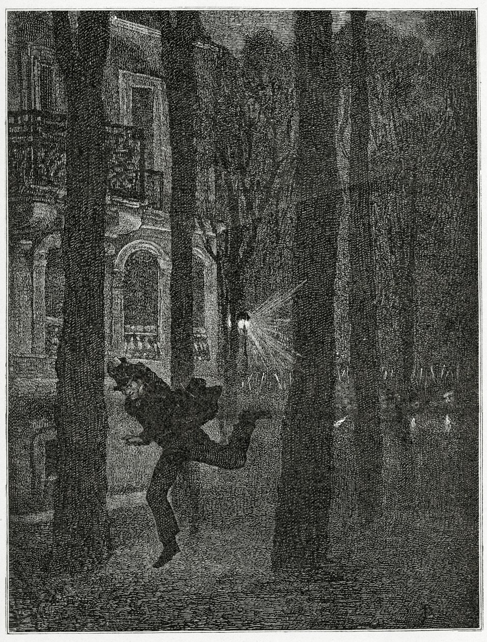 Prigioniero in fuga - illustrazione da Histoire d’un crime, XIX secolo da Jean Paul Laurens