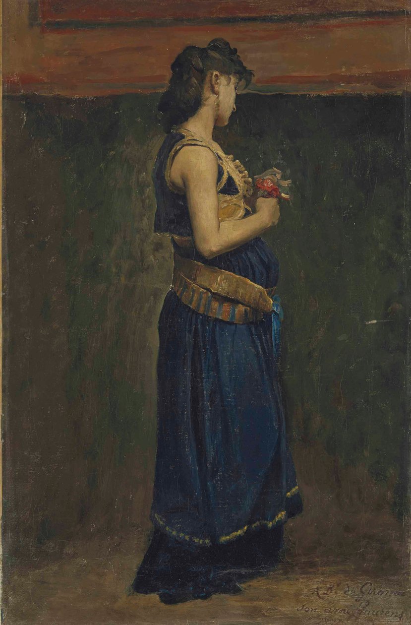 Jean-Paul Laurens - Studio di donna merovingia a figura intera da Jean Paul Laurens