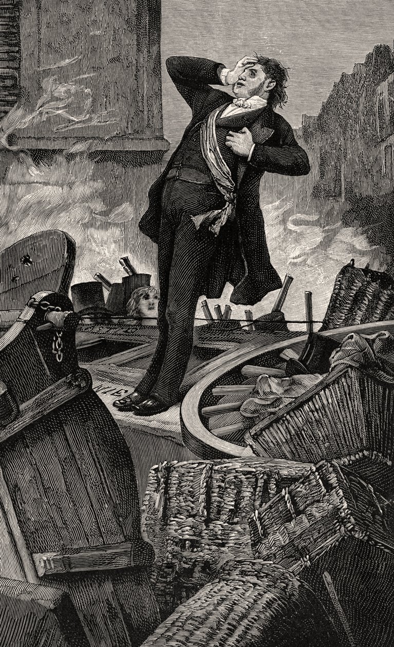Morte di Baudin - illustrazione da Histoire d’un crime, XIX secolo da Jean Paul Laurens
