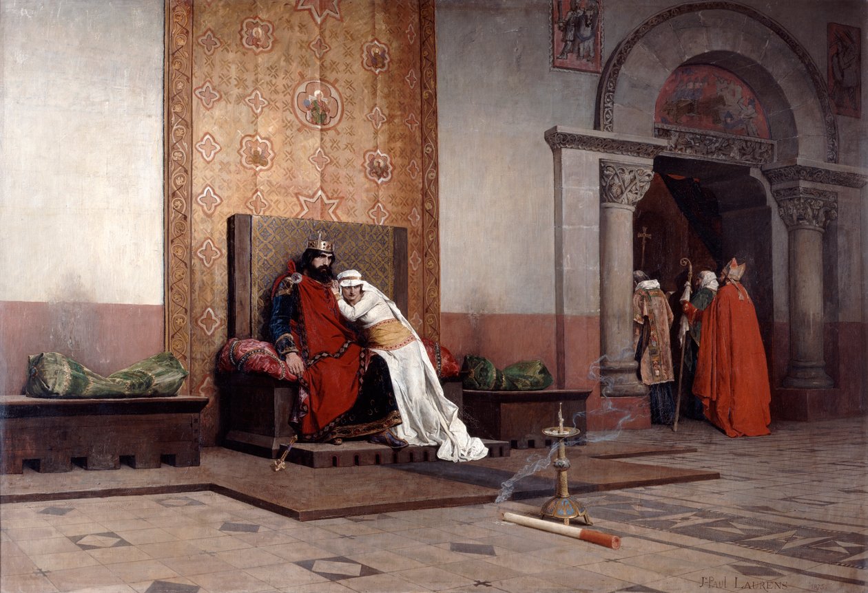 La scomunica di Roberto il Pio, 1875 da Jean Paul Laurens