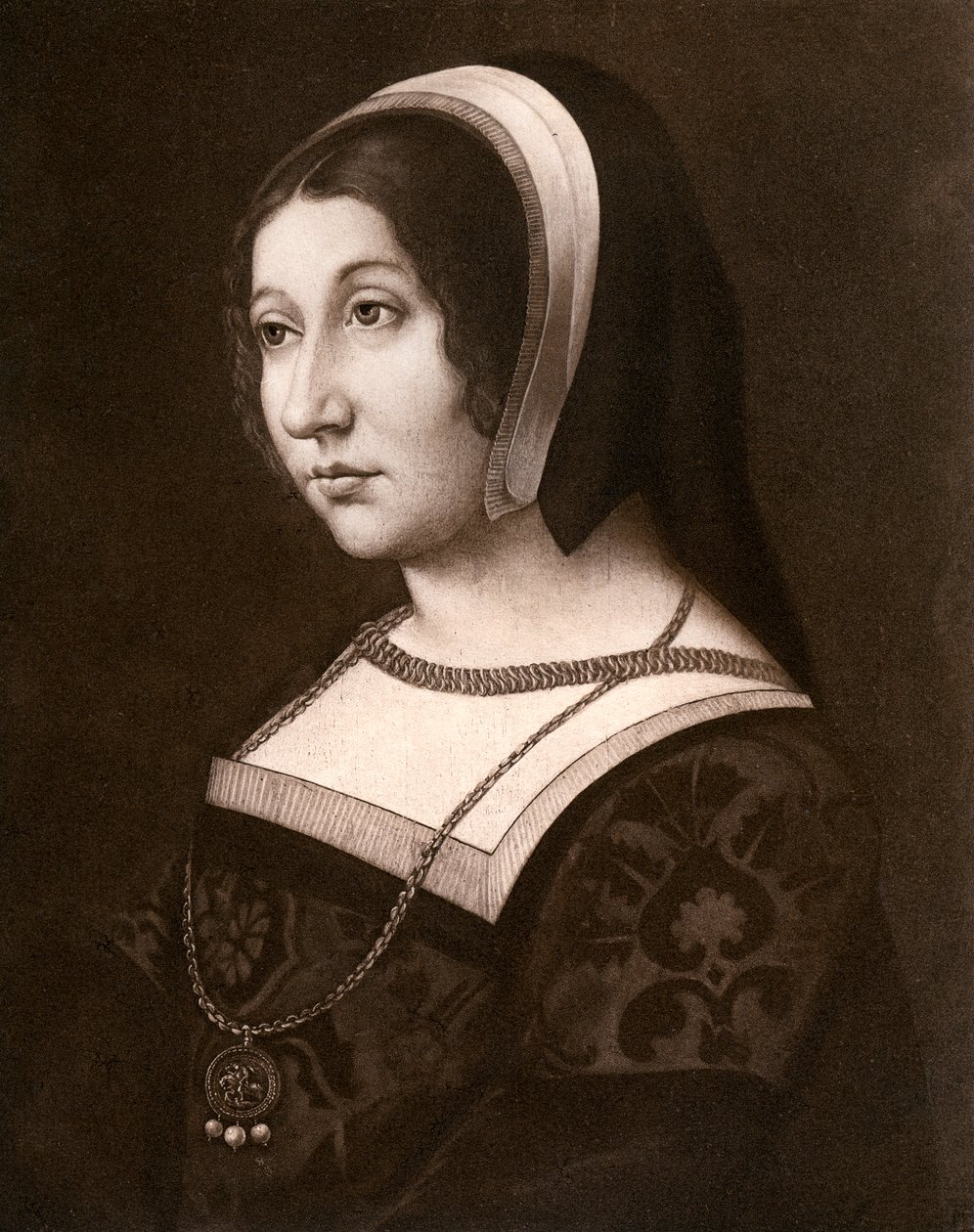 Donna sconosciuta, precedentemente nota come Margaret Tudor, c1520, 1902 da Jean Perreal