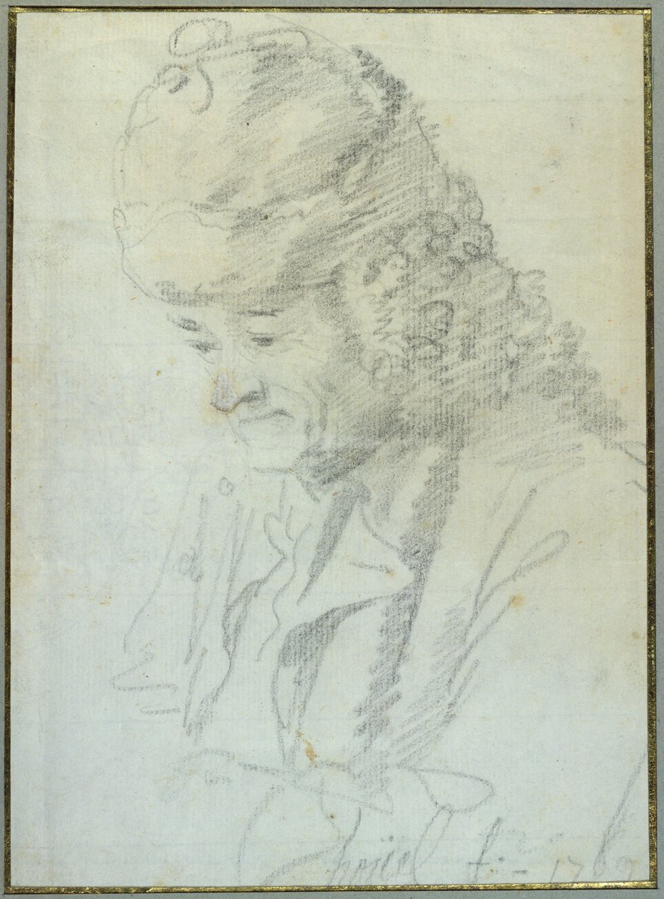 Voltaire (1694-1778) in vecchiaia, 1769 da Jean Pierre Houel
