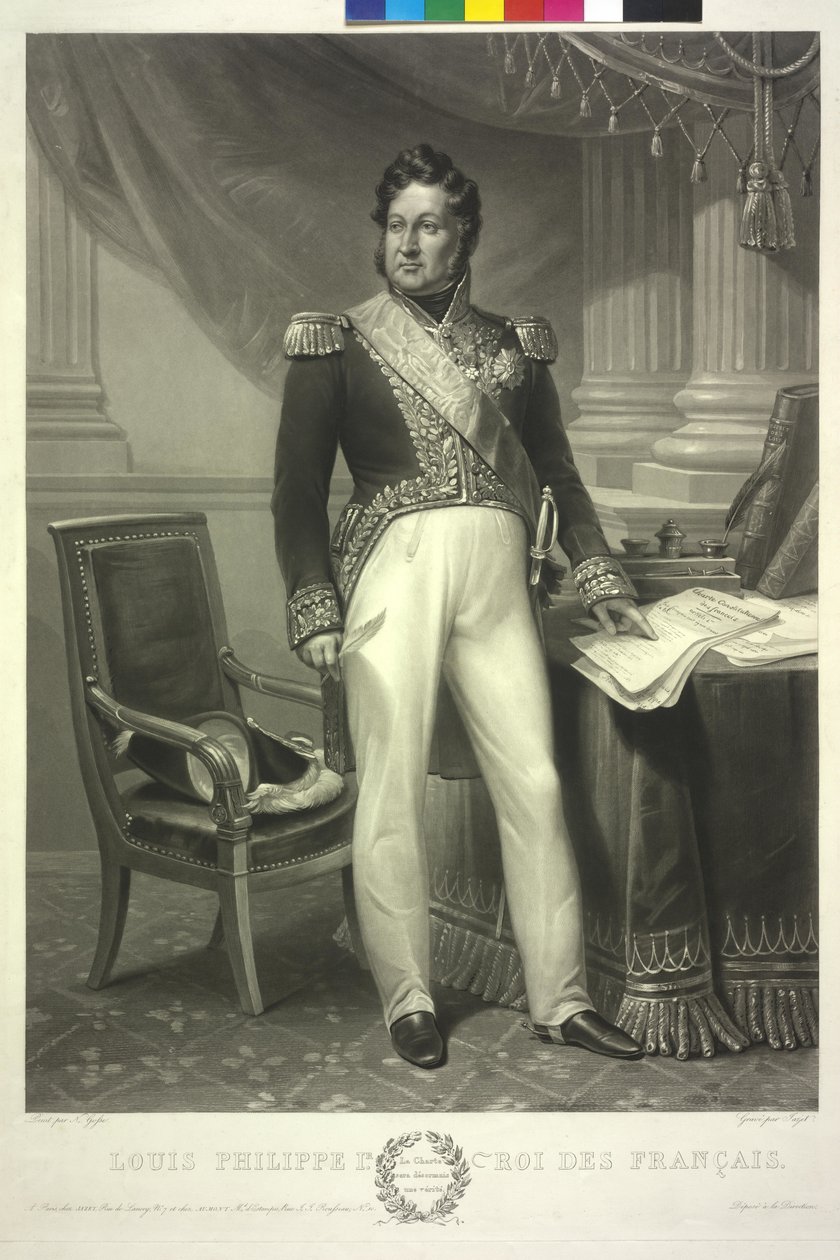Re dei Francesi Luigi Filippo da Jean Pierre Marie Jazet