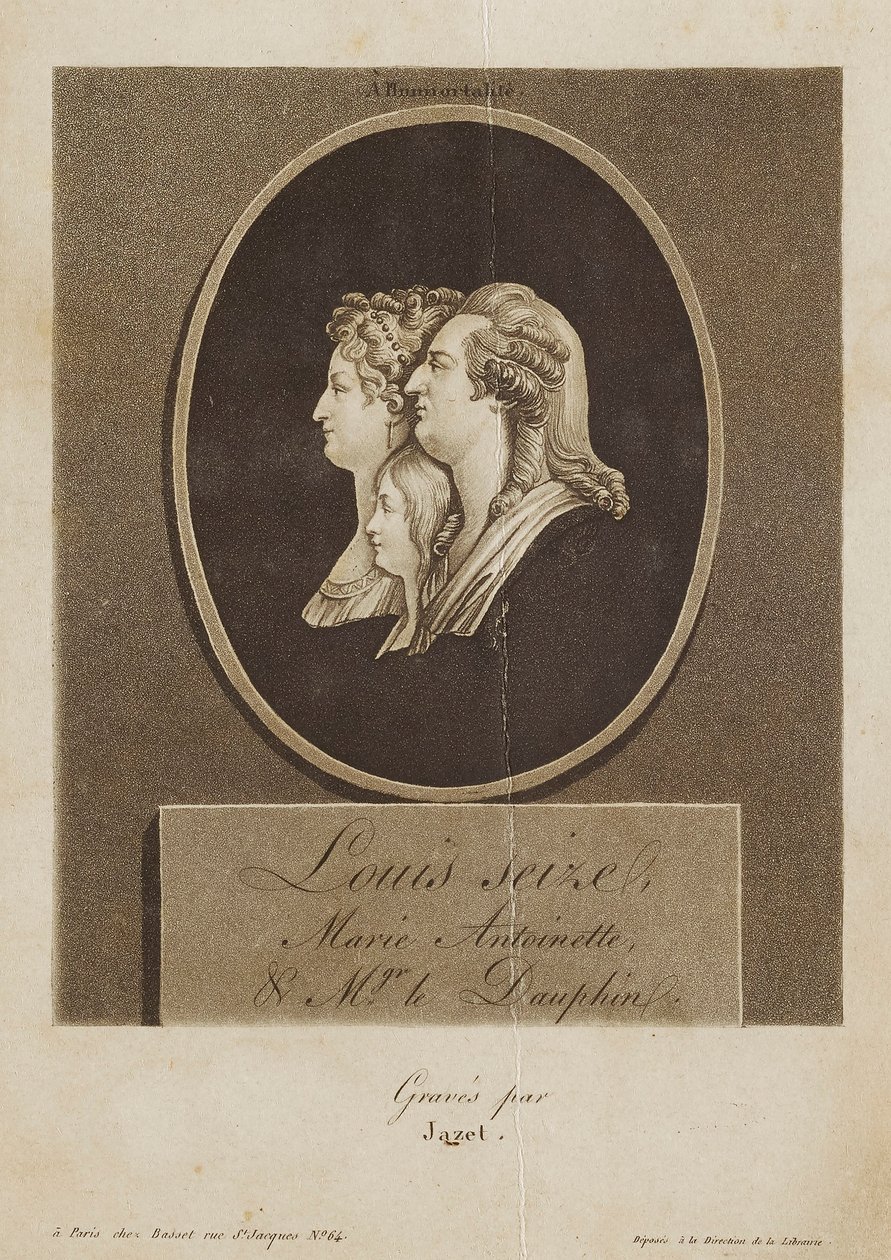 Louis Seize, Maria Antonietta e Mons. le Dauphin da Jean Pierre Marie Jazet