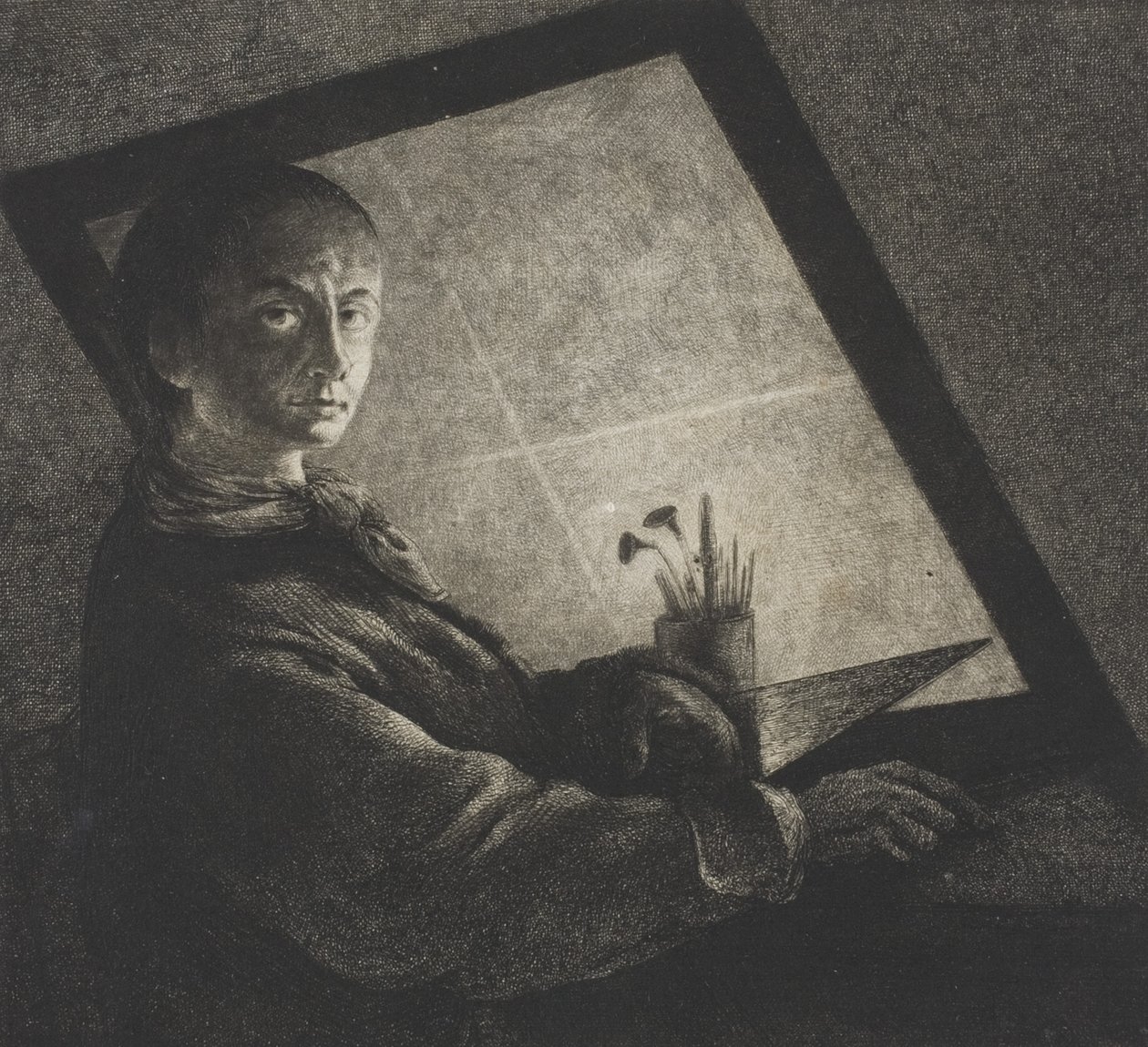 Autoritratto da Jean Pierre Norblin de La Gourdaine