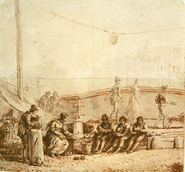 Il Venditore di Caffè sul Pont-Neuf, 1819 da Jean Pierre Norblin de La Gourdaine