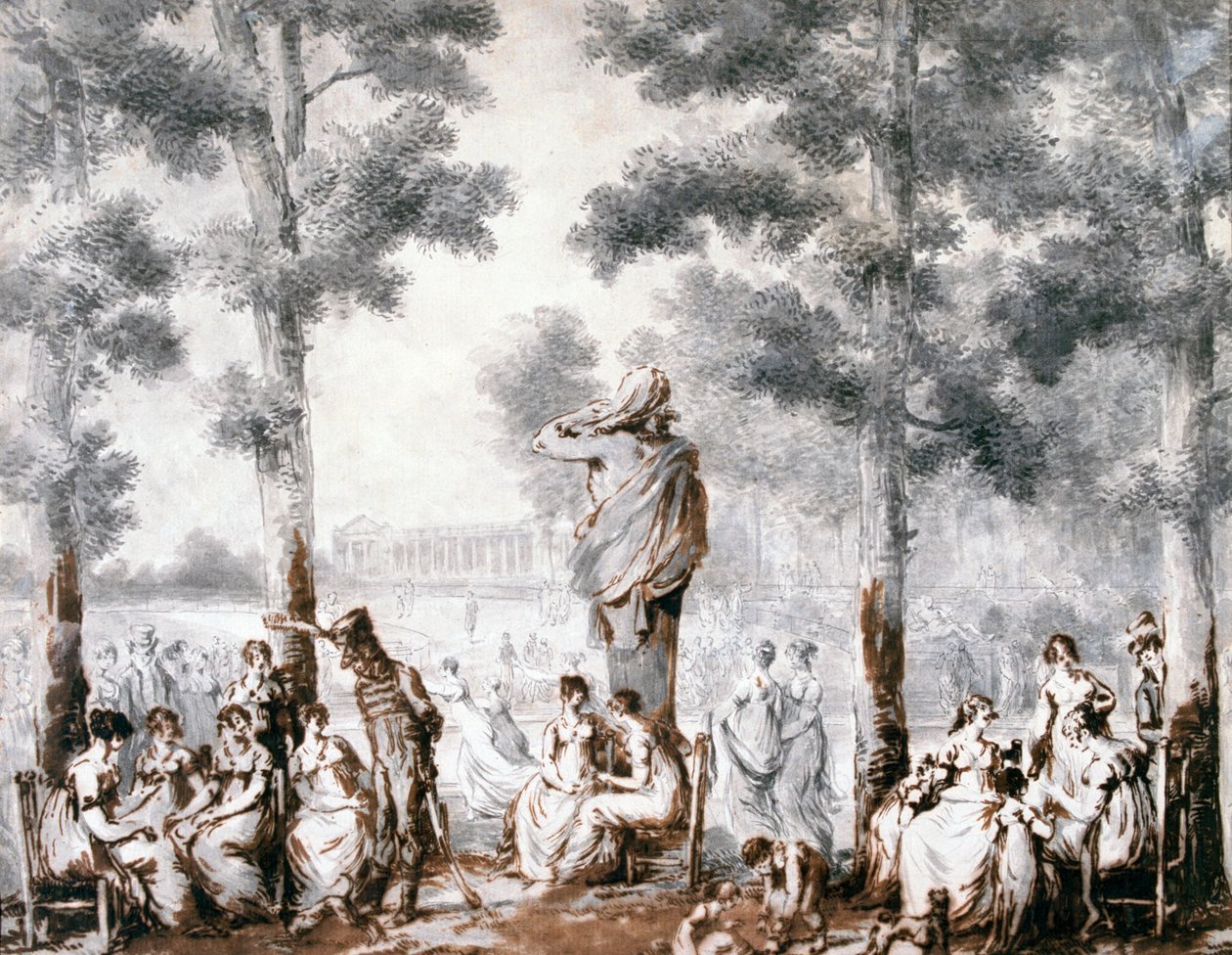 La terrazza delle Tuileries da Jean Pierre Norblin de La Gourdaine