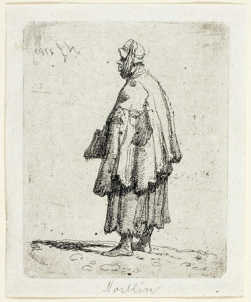 Donna mendicante da Jean Pierre Norblin de La Gourdaine