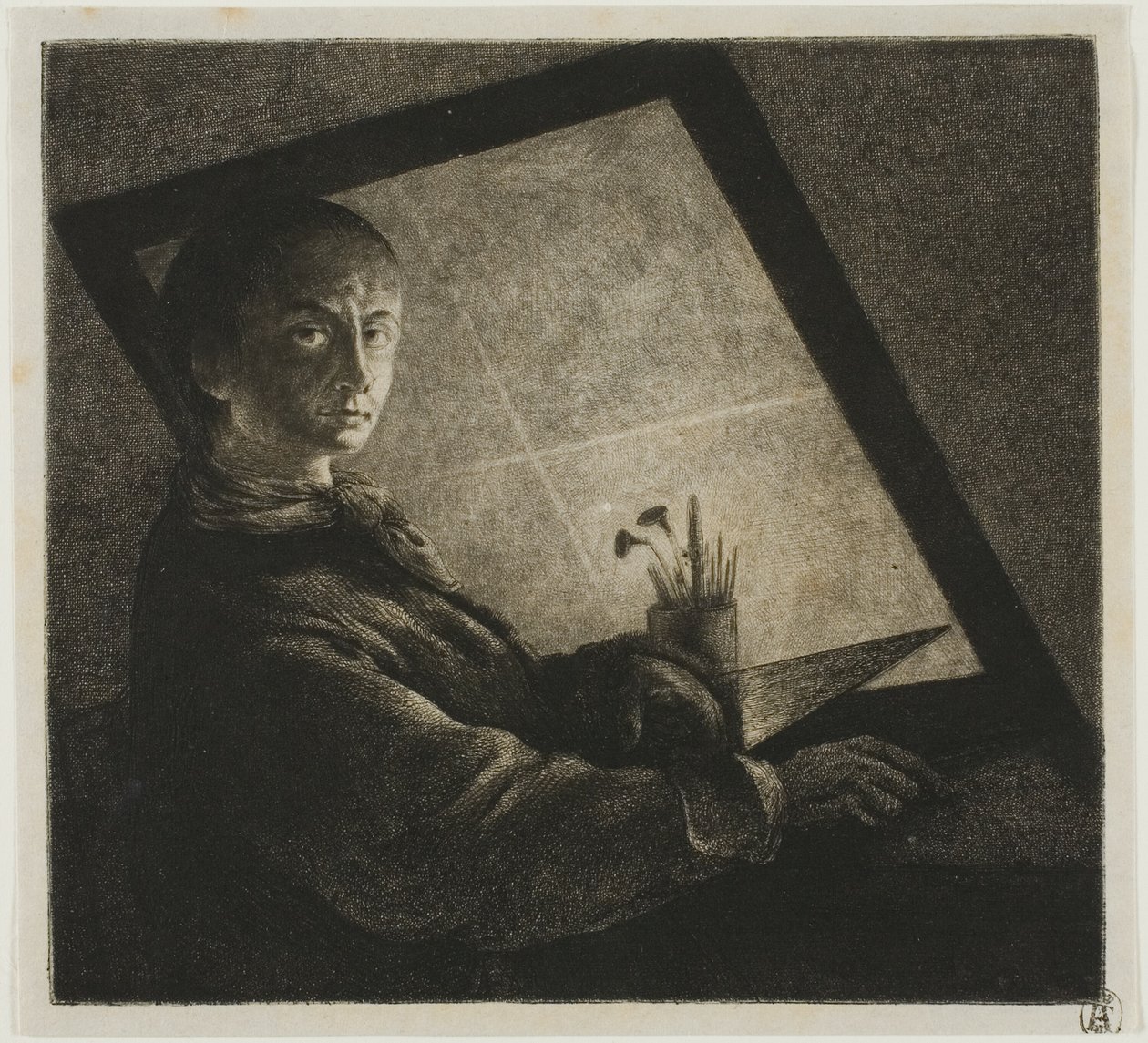 Autoritratto da Jean Pierre Norblin de La Gourdaine