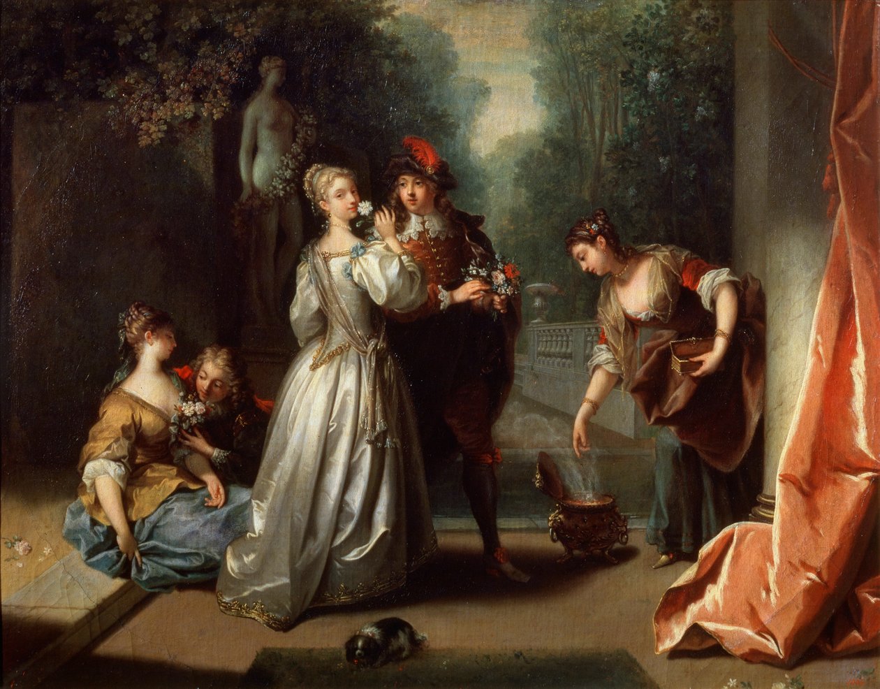 Olfatto dalla serie I Cinque Sensi, fine 1720 o inizio 1730 da Jean Raoux