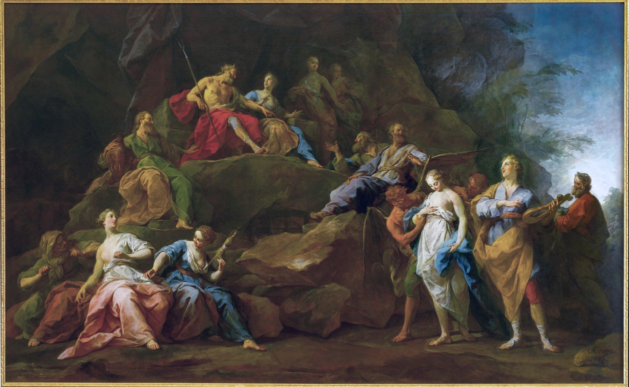 Orfeo scende agli Inferi per chiedere di Euridice ... da Jean Restout