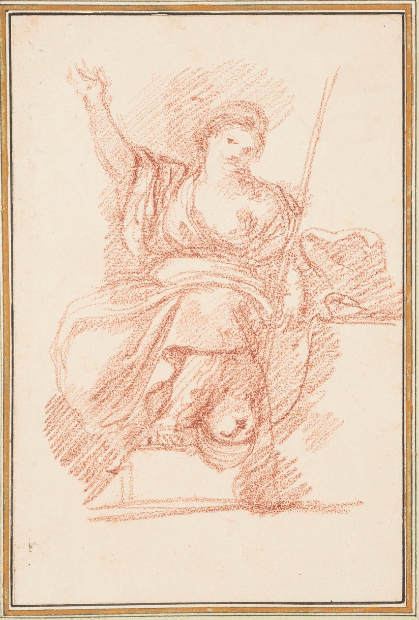 Figura allegorica seduta da Jean Robert Ango