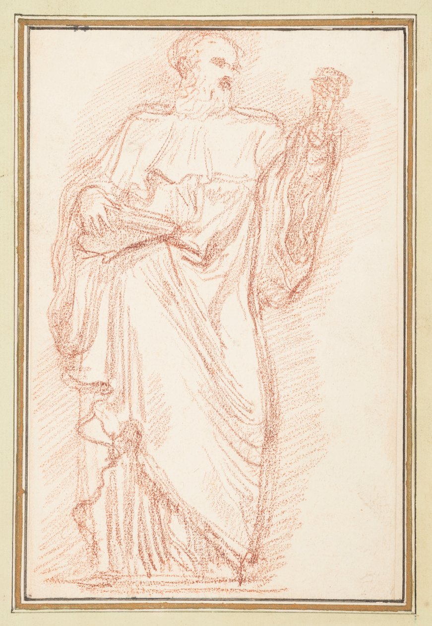 Figura Maschile in Piedi con Libro da Jean Robert Ango