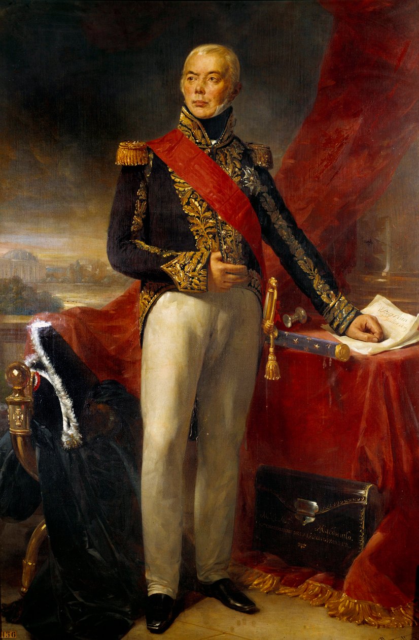Ritratto a figura intera di Etienne Jacques Joseph Alexandre Mac Donald, Duca di Taranto da Jean Sebastien Rouillard