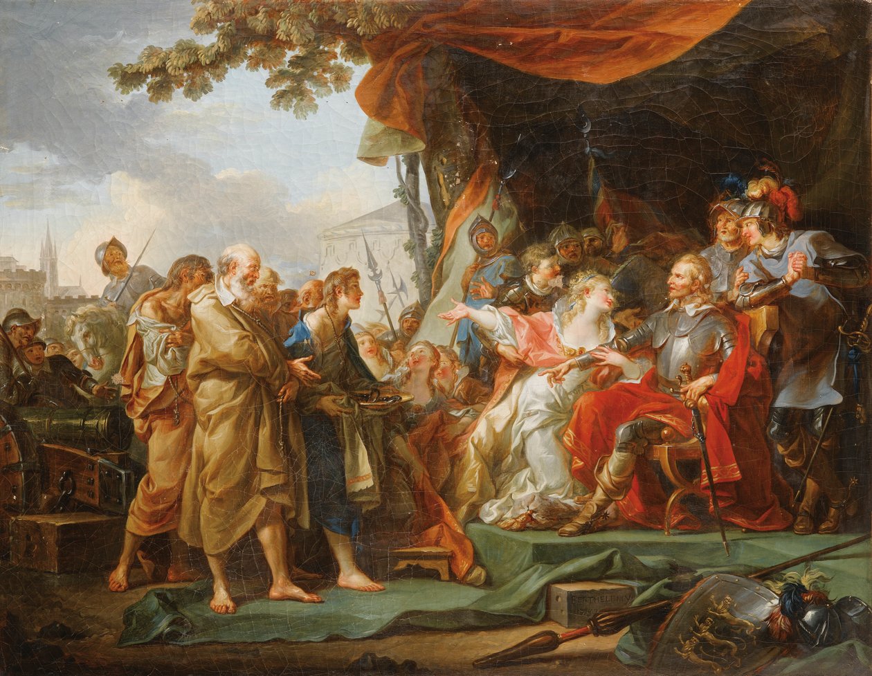 Francese:  Les Bourgeois de Calais I borghesi di Calais da Jean Simon Berthelemy