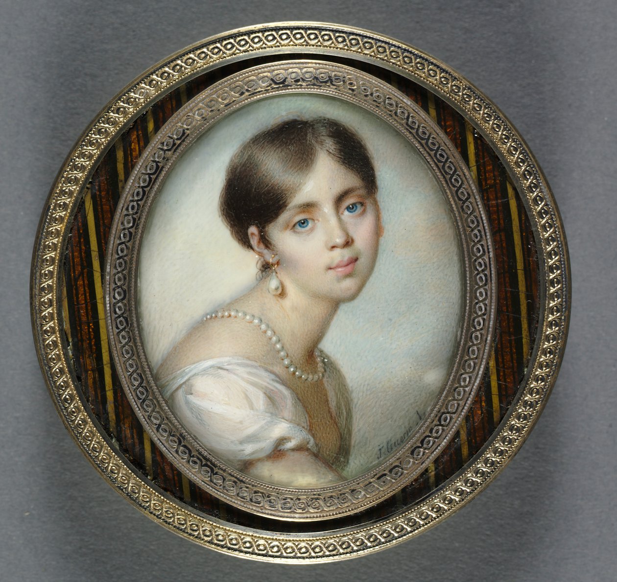 Ritratto di una giovane donna in bianco, 1805 da Jean Urbain Guerin