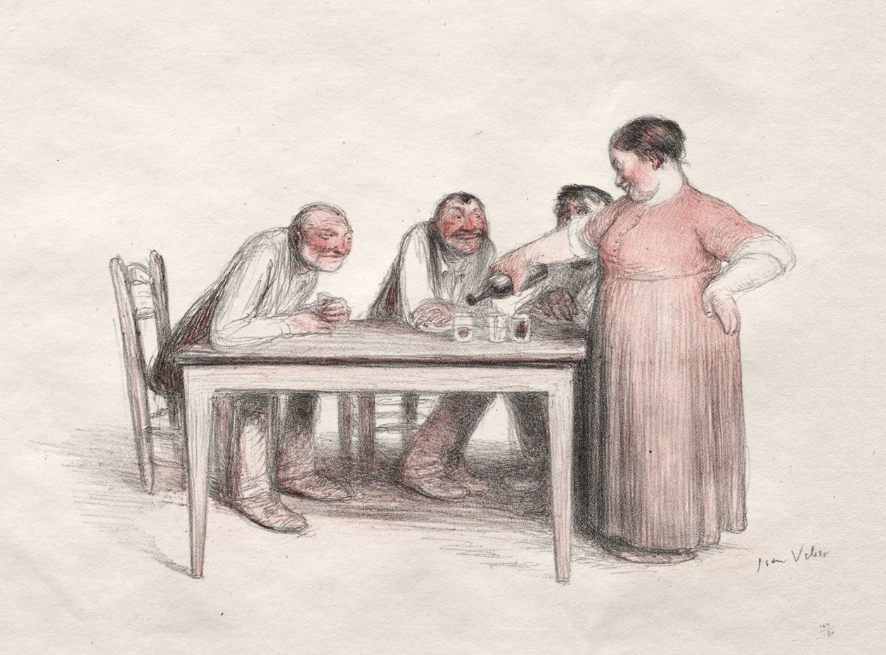 Il bicchiere di vino da Jean Veber