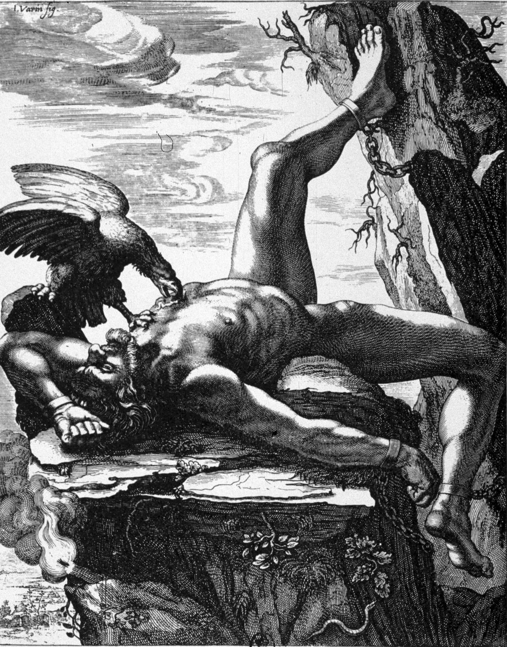 Prometeo incatenato - nei Dipinti del tempio delle Muse di De Marolles. Parigi da Jean Warin