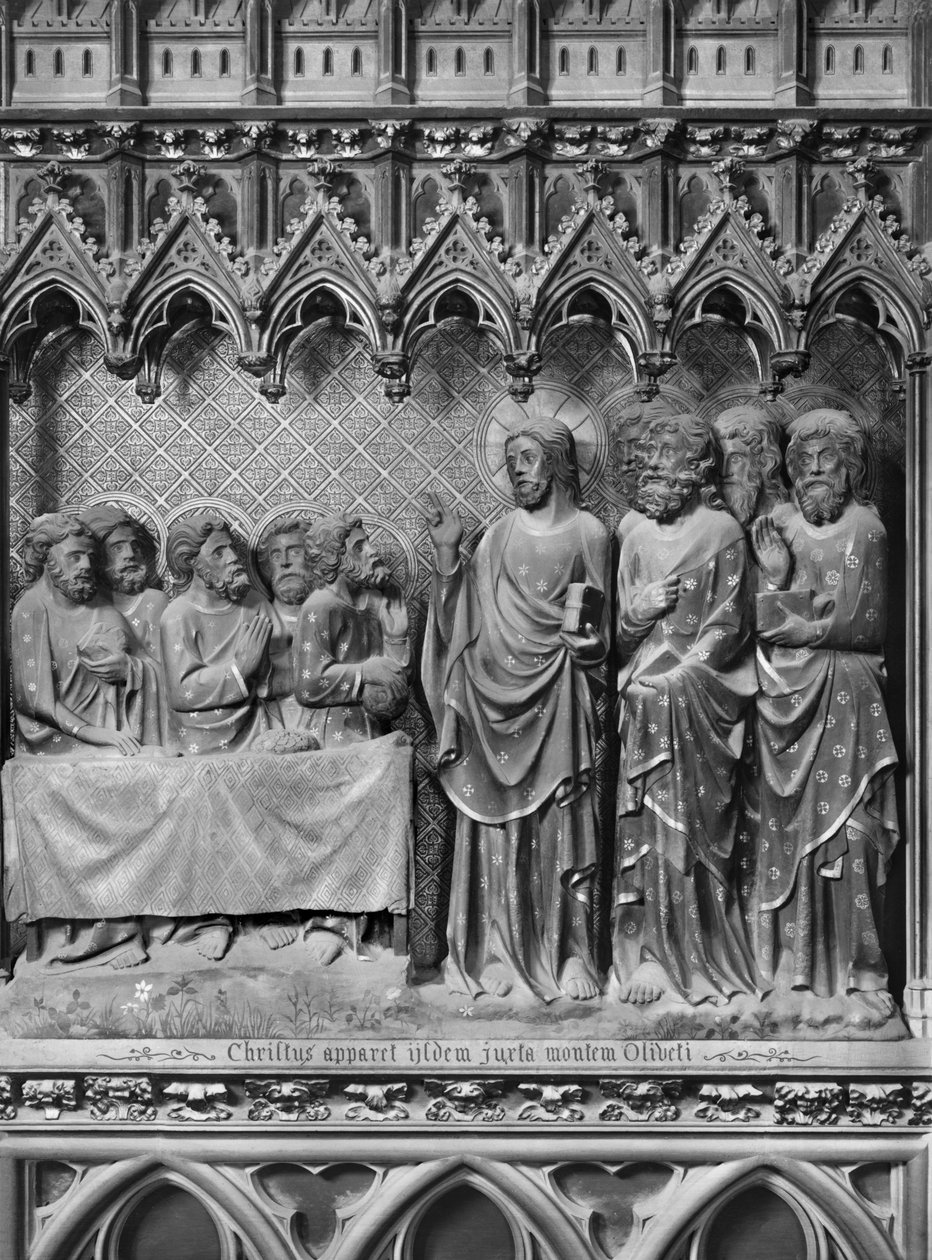 Cattedrale, interno, schermo del coro, Gesù Cristo appare al Monte degli Ulivi, c.1340-51 da Jean and Jean Le Boutellier Ravy