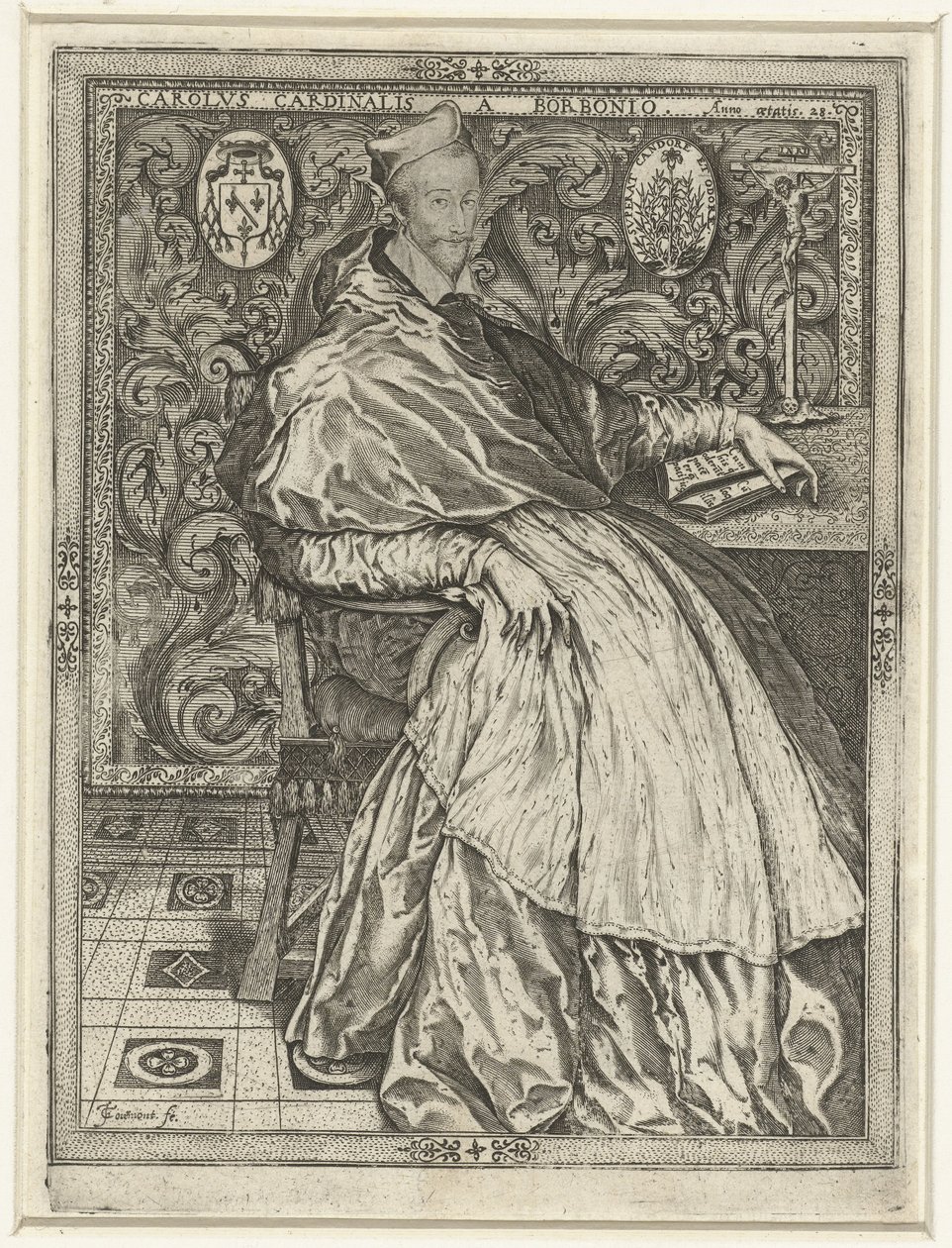 Ritratto del cardinale Carlo di Borbone da Jean de Gourmont (I)
