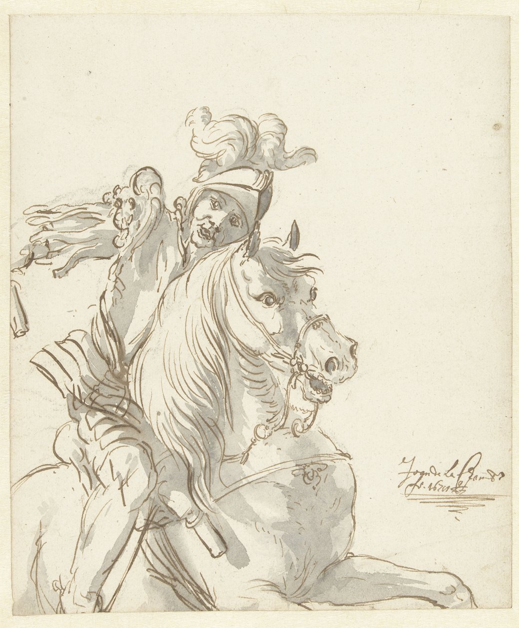 Soldato romano a cavallo da Jean de la Chambre