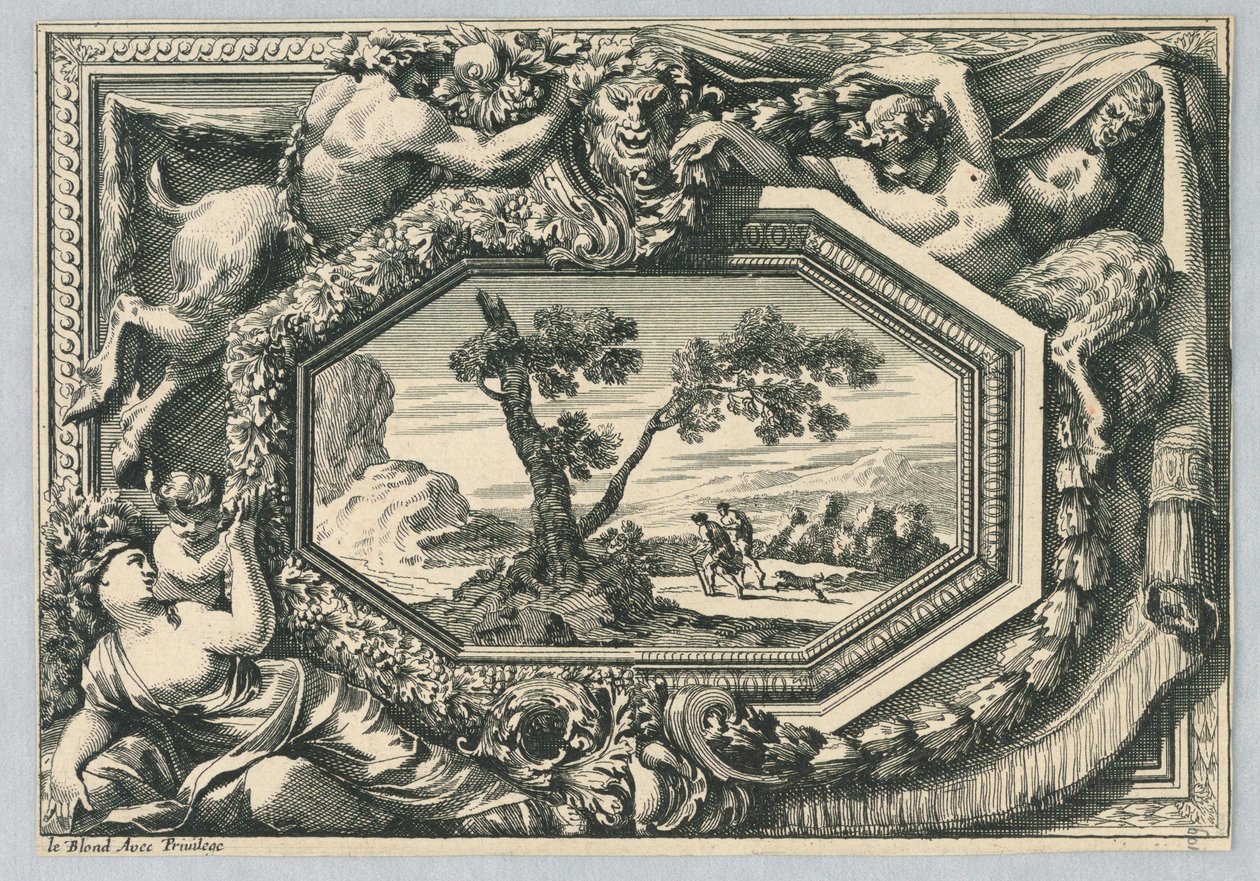 Pannello da, "Ornements de Paneaux" da Jean le Pautre