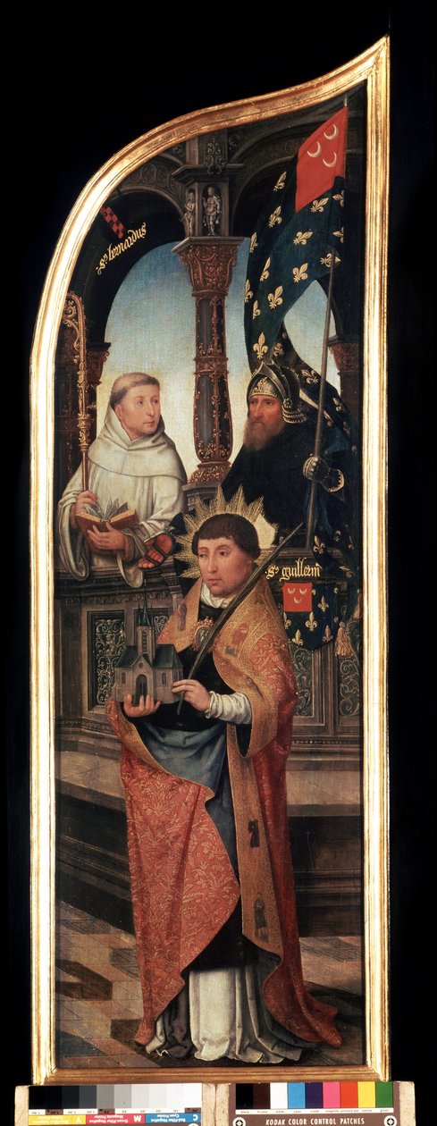 Rappresentazione di San Guglielmo di Bruxelles, San Bernardo di Chiaravalle (pannello di destra del trittico dell
