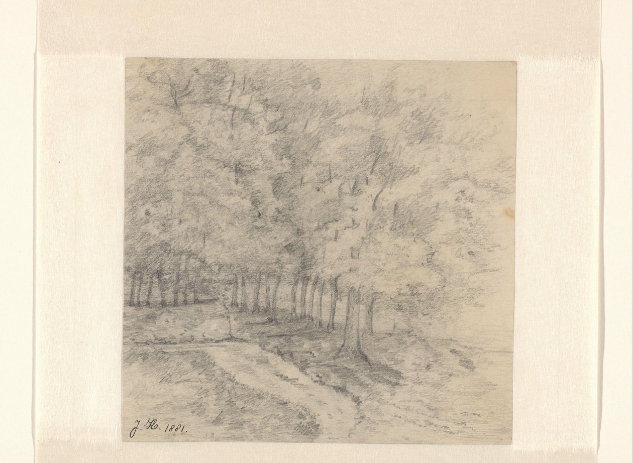 Paesaggio con alberi da Jeanne Marie Heynsius (signed by artist)