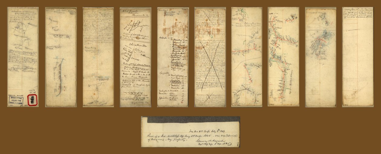 Memorandum di J. Hotchkiss, Top. Ing., Hd. Qrs., 2nd Corps, A.N.Va. - (Chancellorsville, Virginia). LOC 2005625049 da Jedediah Hotchkiss