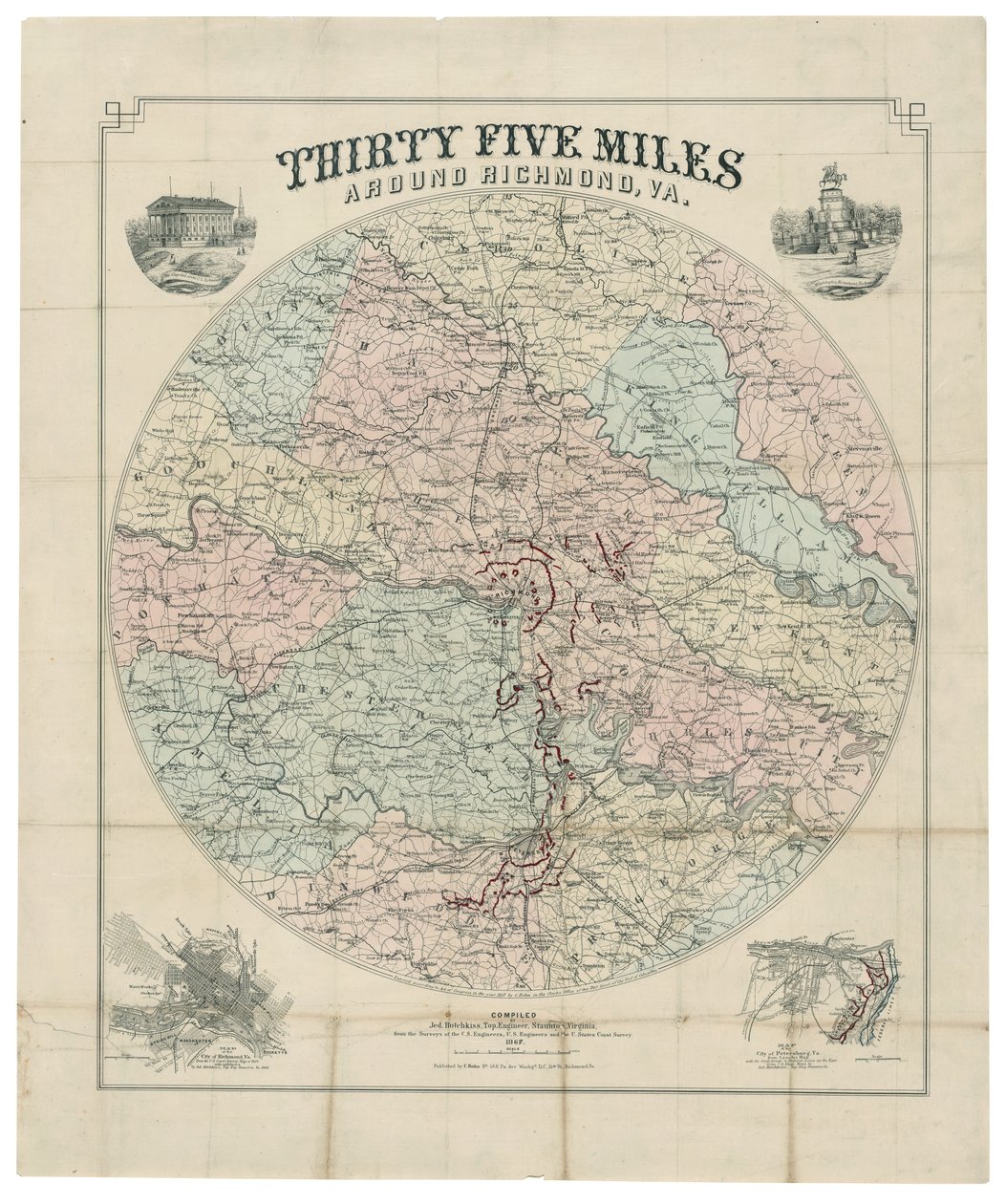 Trentacinque miglia intorno a Richmond, Va. da Jedediah Hotchkiss