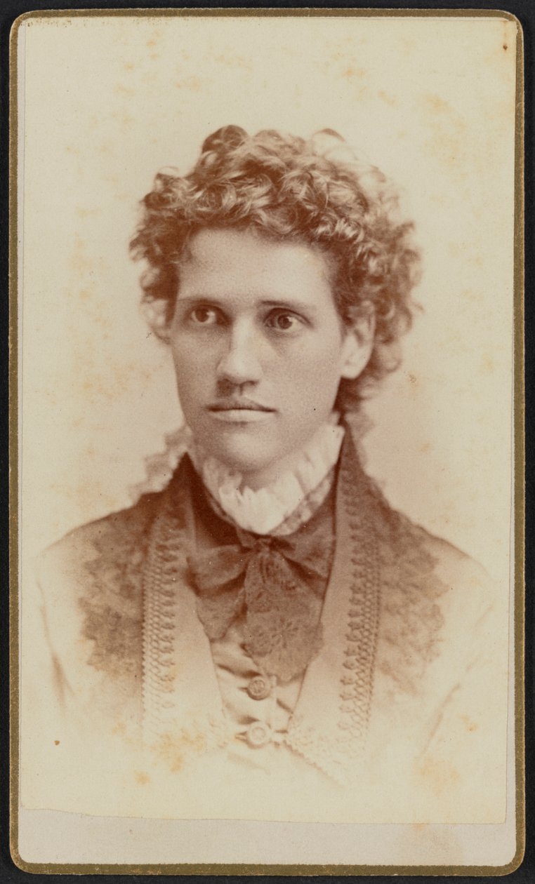 Ritratto carte-de-visite di Miss Julia J. Thomas da Jefferson Beardsley