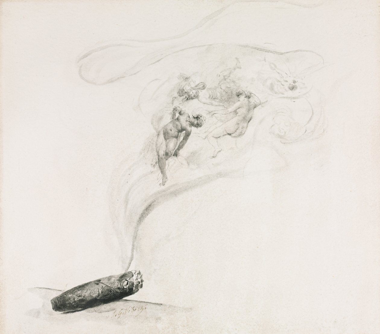 Dans la Fumée, 1800s da Jehan Georges Vibert