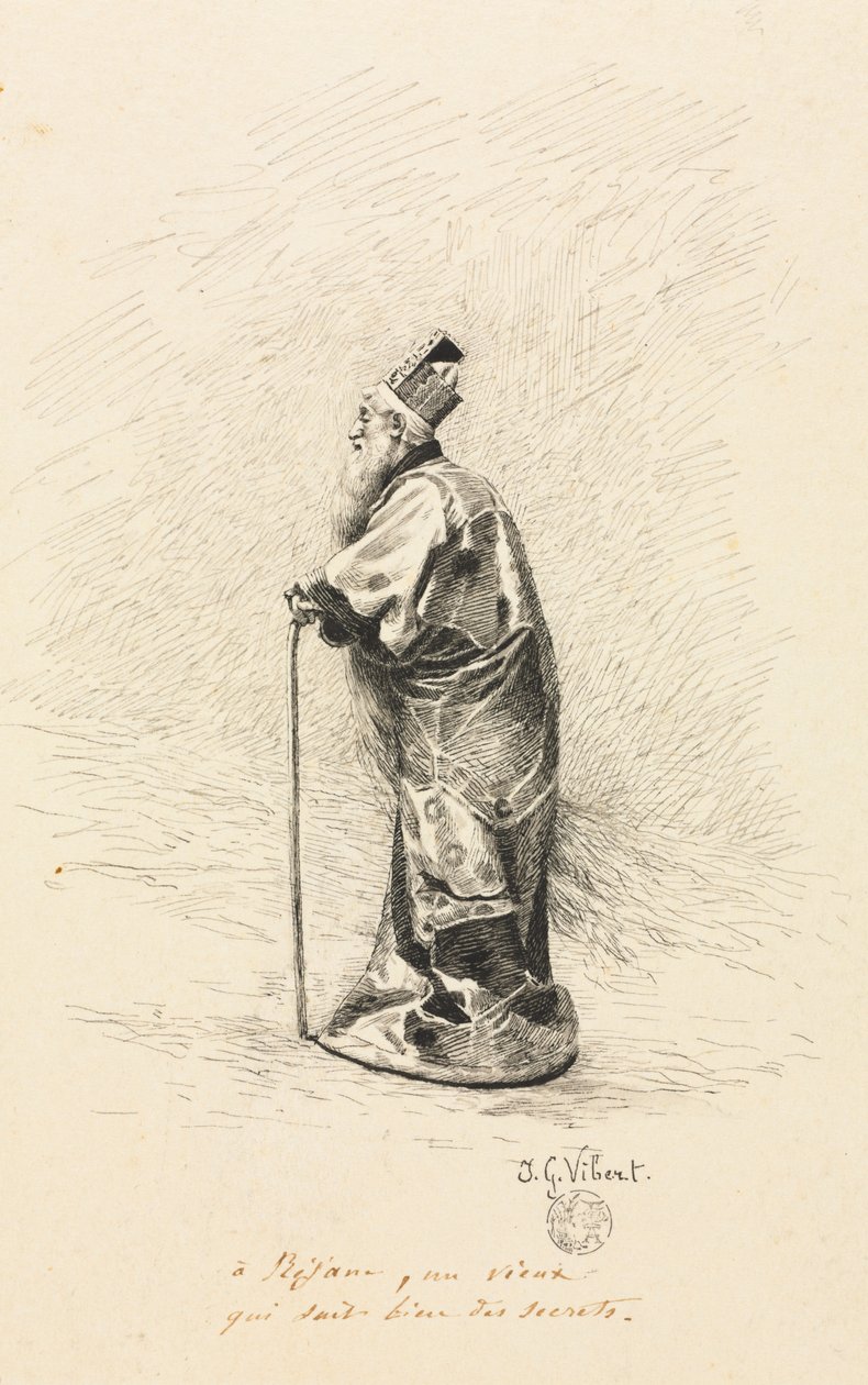 Studio per il Mago in Conte de Fée Storia di una Fata, 1800 da Jehan Georges Vibert