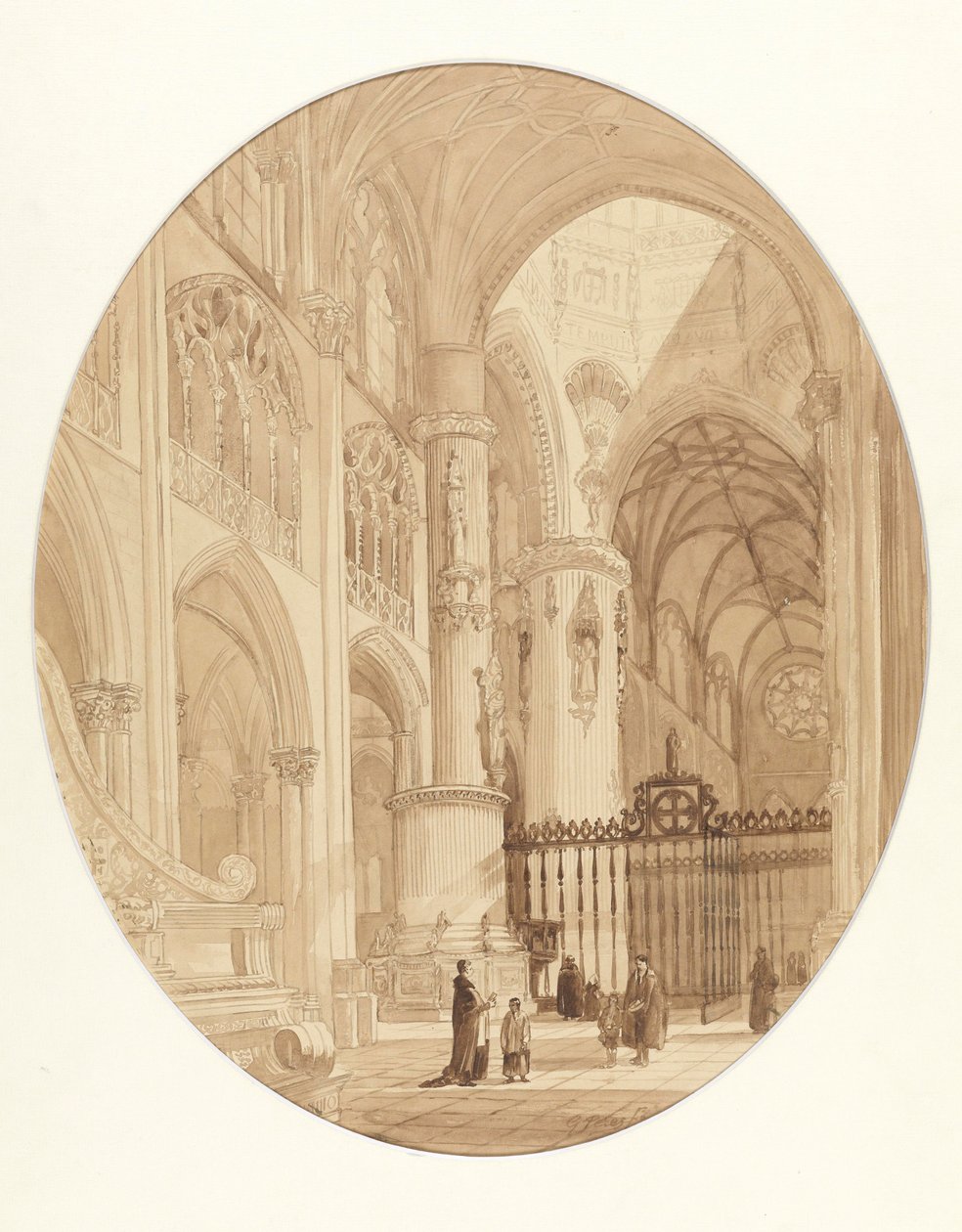 Nella cattedrale di Burgos da Jenaro Pérez Villaamil