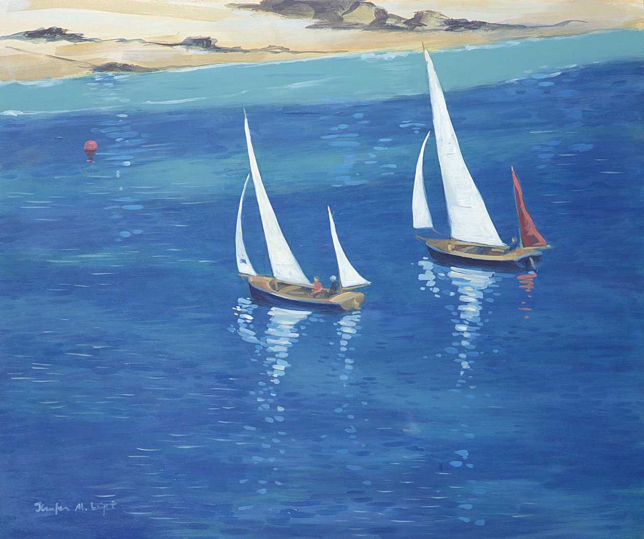 Salcombe - Yawls da corsa, 2000 da Jennifer Wright