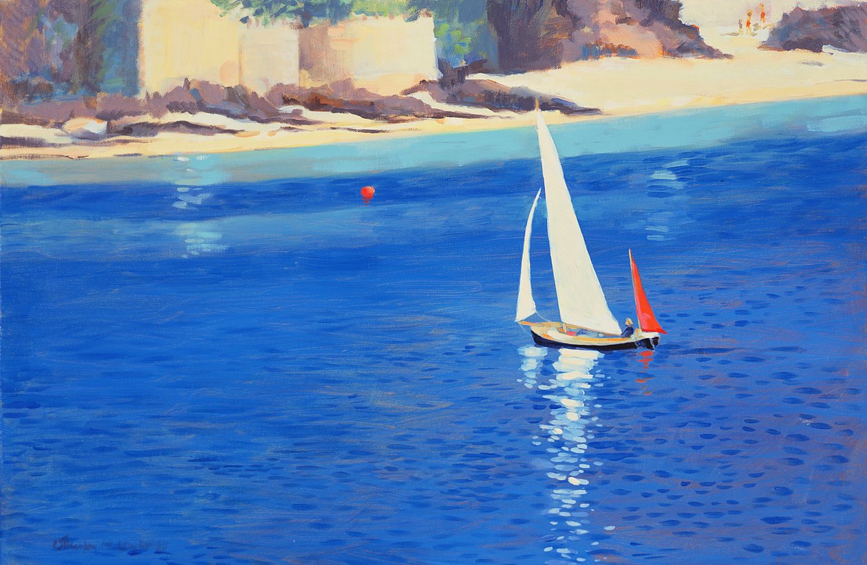 Salcombe - Yawl vicino a Millbay, 1999 da Jennifer Wright