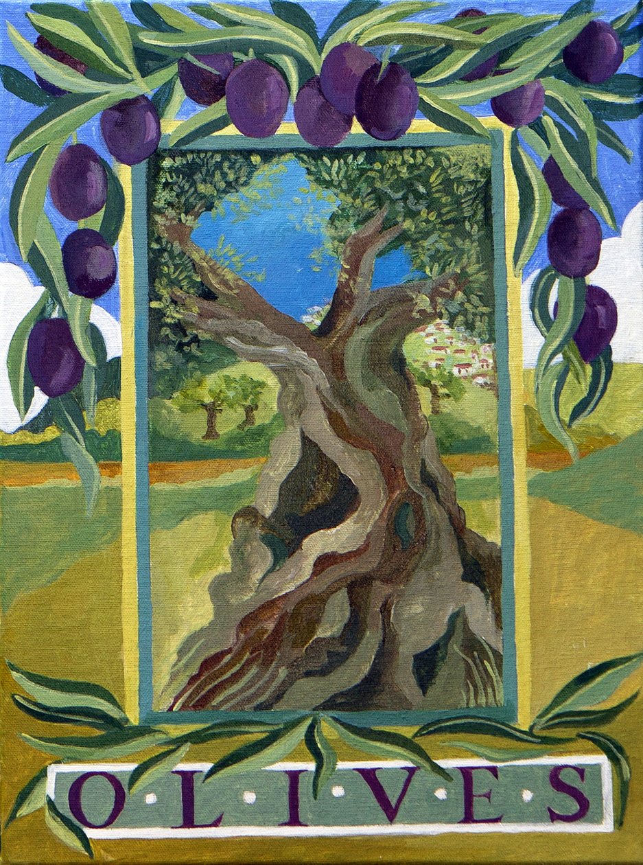 Olive nere, 2014 (acrilico su tela) da Jennifer Abbott