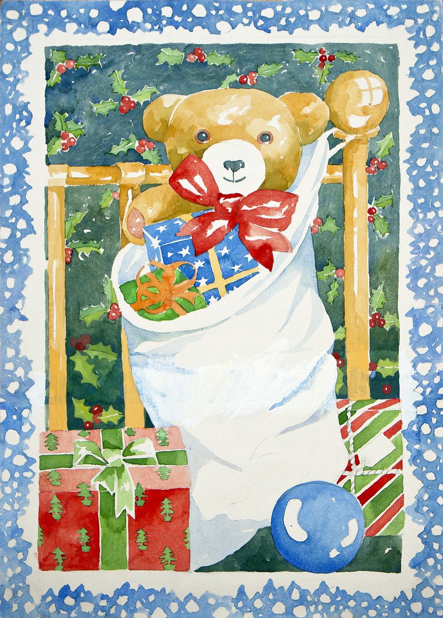Calza di Natale, 2011 (acquerello) da Jennifer Abbott