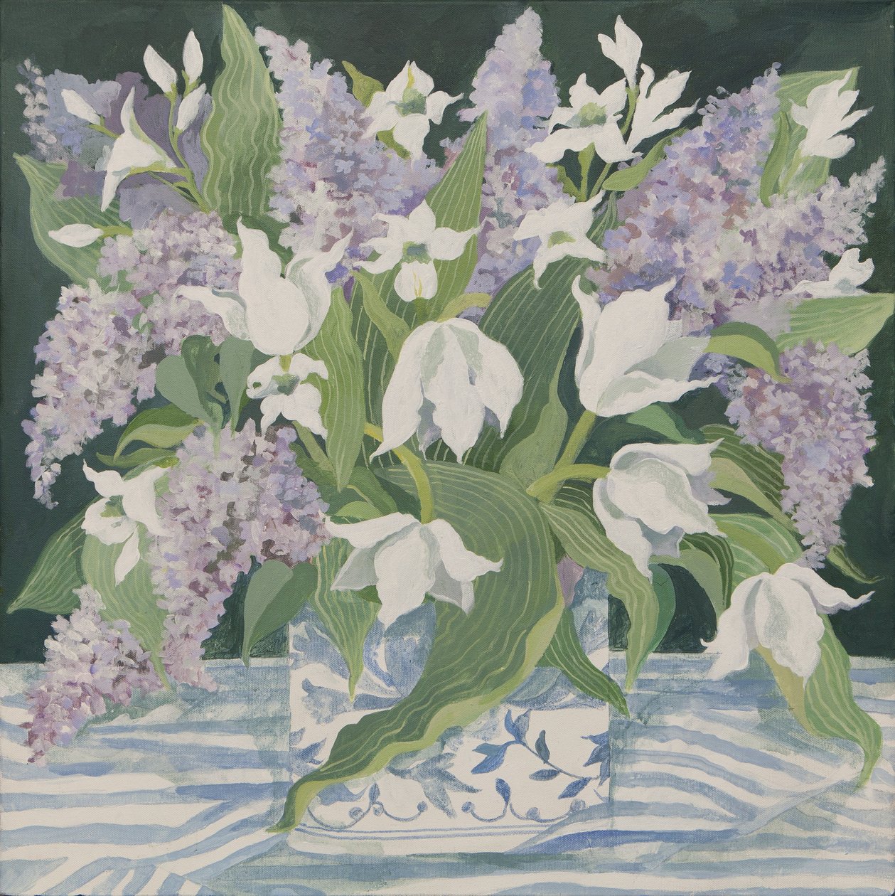 Lillà e tulipani (acrilico) da Jennifer Abbott
