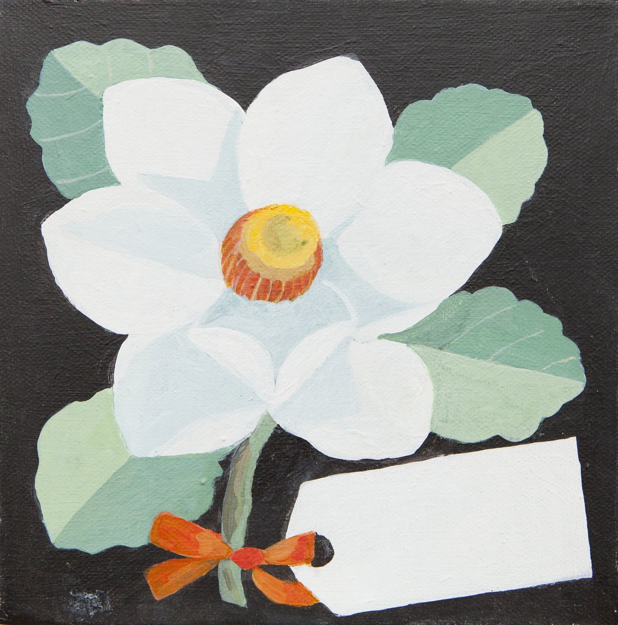 Camelia bianca (acrilico) da Jennifer Abbott