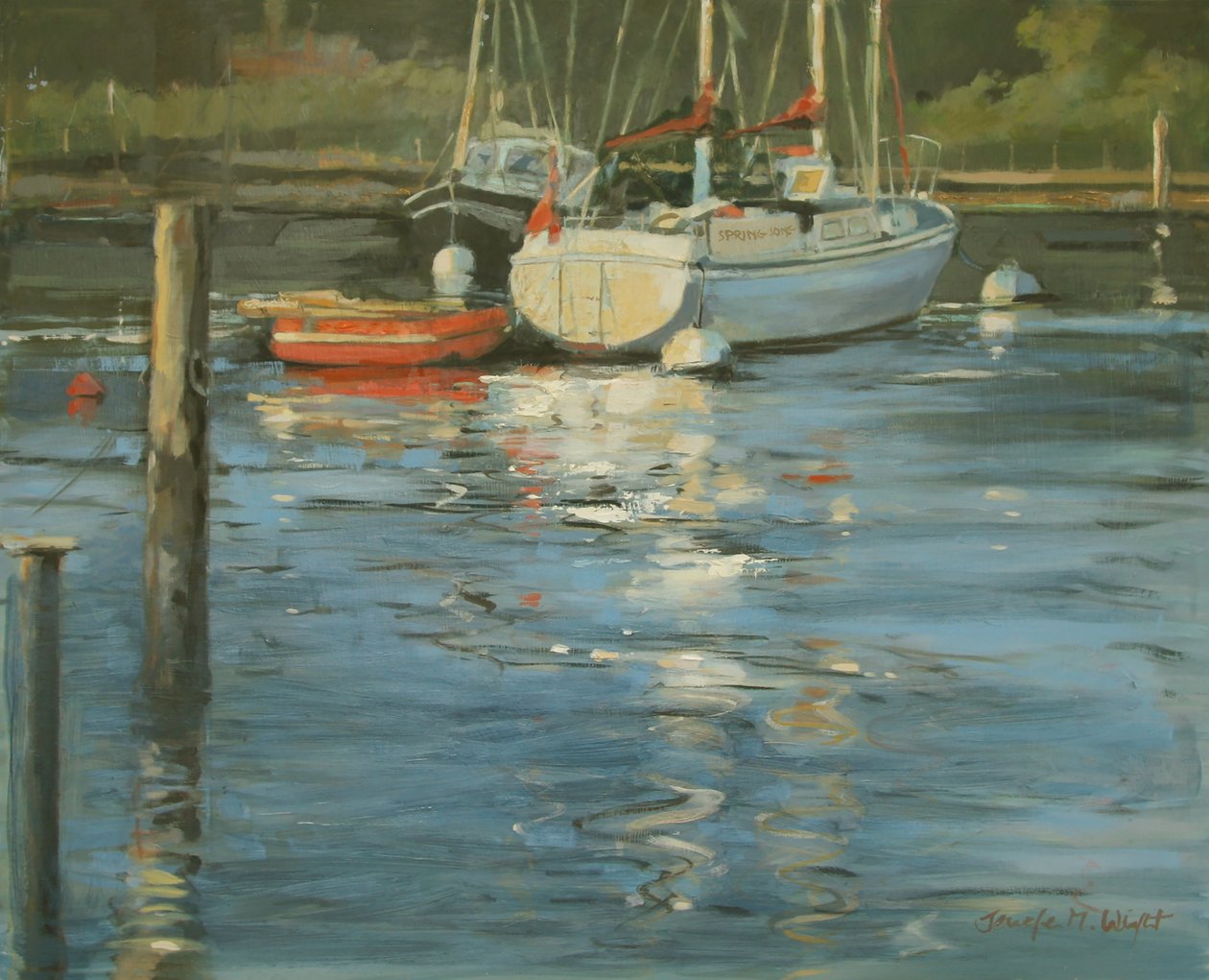 Yacht ormeggiati al tramonto da Jennifer Wright