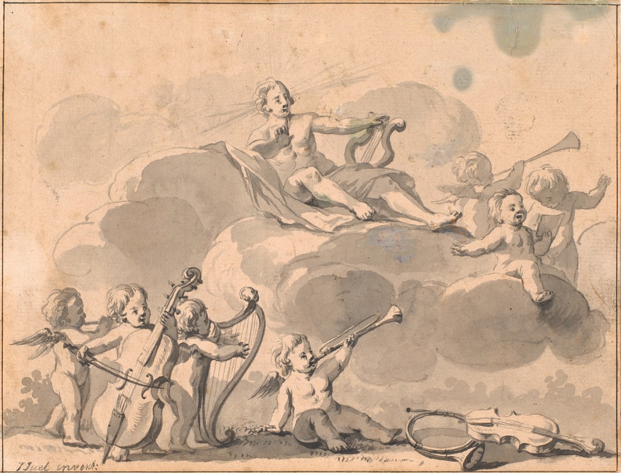 Apollo e geni musicanti da Jens Juel